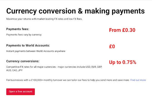 CURRENT PRICING PAGE